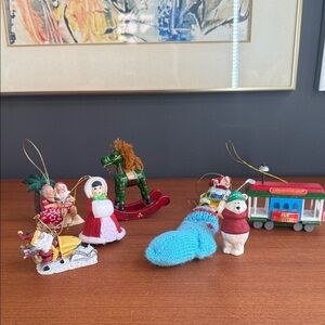 Assorted Christmas Ornaments vintage handmade collectibles
